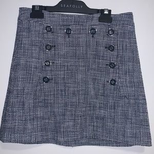 Veronica Beard Blue & White Tweed Mini Skirt Sz6